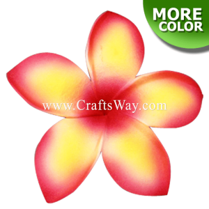 FSH125 Artificial Foam Plumeria Flowers (Type AA), available in size 3½ inches and in in 10 colors