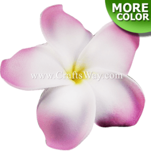 FSH129 Artificial Foam Plumeria Flowers (Type AU), available in size 2½ inches and 3½ inches. and in 14 colors