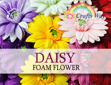 Daisy Foam Flower, Artificial Foam Daisy, Hawaiian Artificial Daisy Foam Flower | CraftsWay.com