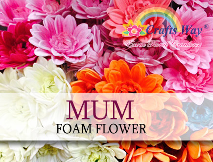 Mum Foam Flower, Artificial Foam Mum, Hawaiian Artificial Mum Foam Flower | CraftsWay.com