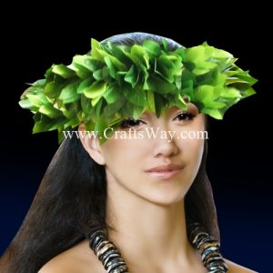 Braided Maile Headband, Silk Leaves Headband, Haku Headband