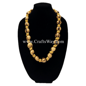 SL04 Kukui Nut & Mongo Shell Lei Sample