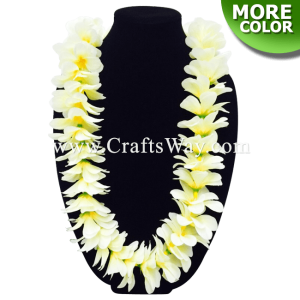 LEI-02B Silk Plumeria (B) Lei available in length 40 inches round and in 6 colors.