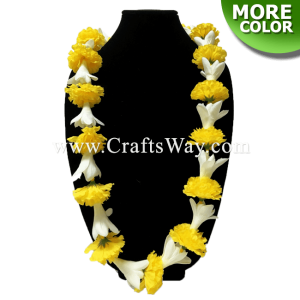 LEI-06 Silk Carnation & Tuberose Lei available in length 40 inches round and in 4 colors.
