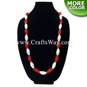 LEI-08E Crown Flower Lei, available in length 40 inches round and 5 colors.
