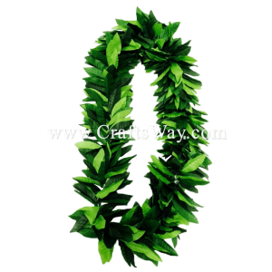 LEI-10C Silk Maile Lei, available in length 40 inches round and in green.