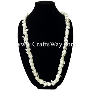 LEI-14A Silk Pikake Lei, available in white and in 40 inches and 60 inches round.