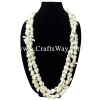 LEI-14B Double Pikake Lei, available in white and in 40 inches round.