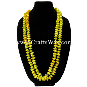 LEI-20 Double Pakalana Lei, available in length 40 inches round and in yellow.