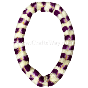 LEI-24 Christina Orchid Lei, available in length 40 inches round and in white & purple.