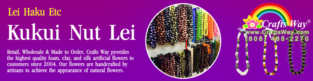 Retail and wholesale Hawaiian Kukui Nut Lei | Craftsway.com