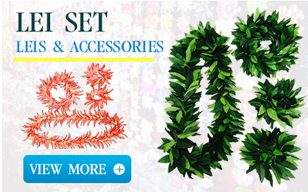 Hawaiian Artificial Flower & Leaves Hula & Lei Set | CraftsWay.com