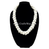 SL03 White Shell Lei,Hawaiian Necklace, 34" Long