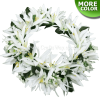 HK007-A Silk Spider Lily Headband, Hawaiian Flower Headband, Flower Haku Headband