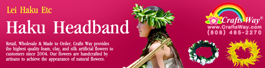 Hawaiian Artificial Flower Haku Headband | CraftsWay.com