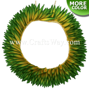 Braided Silk Heliconias Headband (S), Hawaiian Flower Headband, Leaves & Heliconias Haku Headband