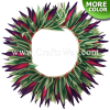 HK013 Braided Heliconias & Smooth Leaves Headband, Hawaiian Flower Headband, Leaves & Heliconias Haku Headband