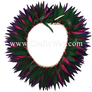 HK013 Braided Heliconias & Smooth Leaves Headband Sample1