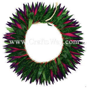 Braided Heliconias & Smooth Leaves Headband Sample3