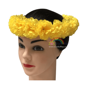 Silk Carnation Headband, Hawaiian Flower Headband, Flower Haku Headband