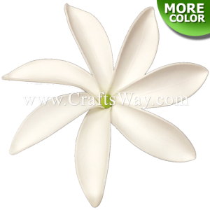 FSH416 Artificial White Foam Tiare Flowers (Type Q), 7 inches
