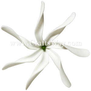 FSH455 Artificial Foam Tiare Flowers (Type BU) 4 inches, White color