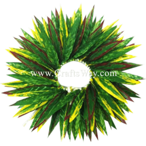 HB02-01 Braided Ridges Leaves Hairband. Approximately length 7 inches long plus ties, available in multi-colored