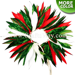 HB05-02 Combination Braided Heliconias & Smooth Leaves (2 Tone)