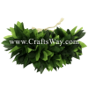 HB06 Braided Maile Leaves Hair Band. Approximately length 7 inches long plus ties, available in green