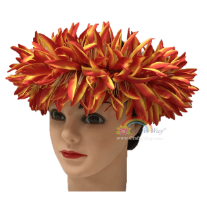 HK008-H Silk Spider Lily Velcro Headband, Hawaiian Flower Headband, Flower Haku Headband