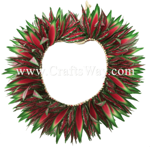 HK014 Braided Heliconias & Smooth Leaves Headband Sample1