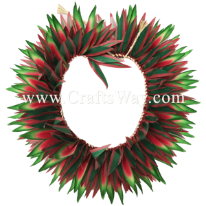 HK014 Braided Heliconias & Smooth Leaves Headband Sample2