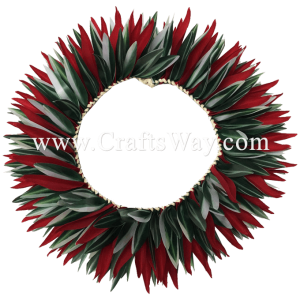 HK017 Braided Heliconias & Smooth Leaves Headband Sample3