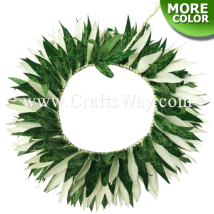 HK020 Braided Heliconias & Smooth Leaves Headband, Hawaiian Flower Headband, Leaves & Heliconias Haku Headband