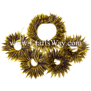 HULA-SET03 Braided Smooth Leaves Hula Set #3