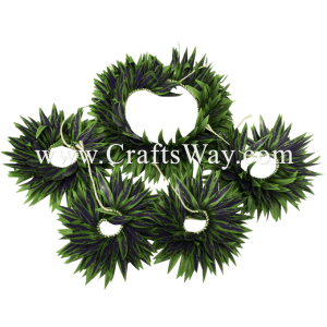 HULA-SET04 Braided Smooth Leaves Hula Set #4