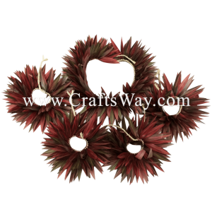 HULA-SET05 Braided Smooth Leaves Hula Set #5