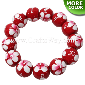 KNB13 Elastic Hibiscus Bracelet