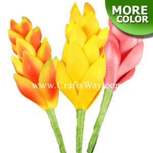 FSH1702 Artificial Foam Ginger Flowers (Type B), available in sizes 3 inches & 3.5 inches and in 8 colors.