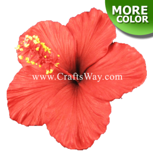 FSH501 Artificial Foam Hibiscus, available in sizes 2½ inches, 3 inches, and 4 inches and in 6 colors.