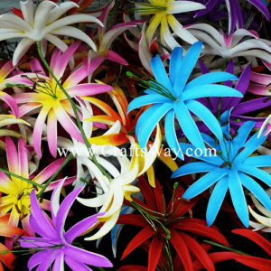 FSH801 Artificial Foam Double Spider Lily Flowers (Type A), available in sizes 3.5 inches and in 15 colors.