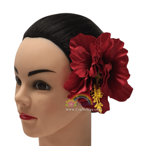 SK802 Artificial Silk Hibiscus Flowers (Double) Sample, size 4 inches