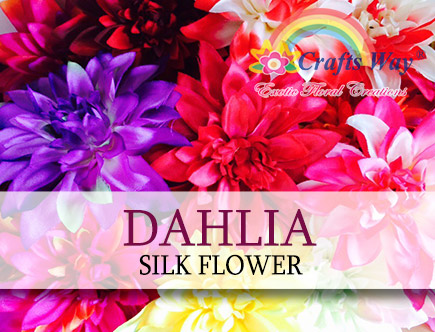 Dahlia Silk Flower, Artificial Silk Dahlia, Hawaiian Artificial Dahlia Silk Flower | CraftsWay.com