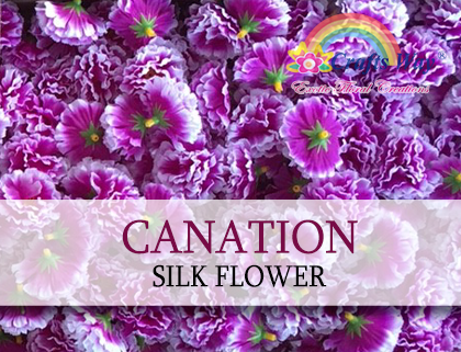 Carnation Silk Flower, Artificial Silk Carnation, Hawaiian Artificial Carnation Silk Flower | CraftsWay.com