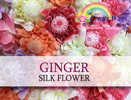 Torch Ginger Silk Flower, Artificial Silk Torch Ginger, Hawaiian Artificial Torch Ginger Silk Flower | CraftsWay.com