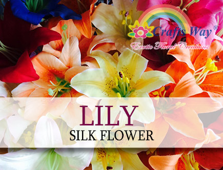Lily Silk Flower, Artificial Silk Lily, Hawaiian Artificial Lily Silk Flower | CraftsWay.com