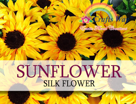 Sunflower Silk Flower, Artificial Silk Sunflower, Hawaiian Artificial Sunflower Silk Flower | CraftsWay.com