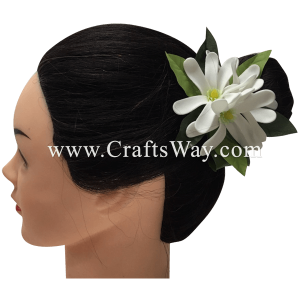 CMS-001 Custom Made Flower Hairpiece, Tiare (A) Hair Clip Sample