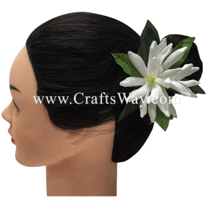 CMS-003 Custom Made Flower Hairpiece, Tiare (C) Hair Clip Sample