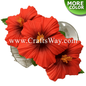 CMS-006 Custom Made Flower Hairpiece, Hibiscus (B) Hair Clip